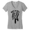 rock and roll Women's V-Neck T-Shirt