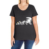alien evolution   mens funny Ladies Curvy T-Shirt