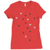 DOWN UP / scandi white / warm grey / flax / lavender Ladies Fitted T-Shirt