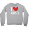 i love techno Crewneck Sweatshirt