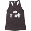 coffee that's always late Racerback Tank