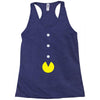 funny 80s pacman 'eating buttons' Racerback Tank