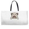 cute pug dog Weekender Totes