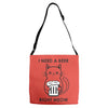 RIGHT MEOW BEER CAT Adjustable Strap Totes