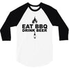 eat bbq drink beer 3/4 Sleeve Shirt