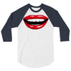 lips red 3/4 Sleeve Shirt