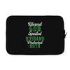 blessed god by spoiled by my husband protected by both Laptop sleeve