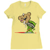 teddy monster Ladies Fitted T-Shirt