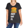 just eat it burger lover Ladies Curvy T-Shirt