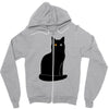 black cat Zipper Hoodie