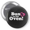 Bun in the Oven with Heart Baby Girl Pin-back button