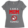 I Am A Mom Against Vaping Women's Triblend Scoop T-shirt