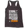 Strong Independent Motivated Gemini Racerback Tank