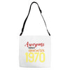 awesome since november 1970 Adjustable Strap Totes