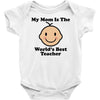My Mom Is The World's Best Teacher Baby Bodysuit