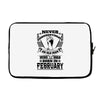 Never Underestimate Old Man Who Was Born February Laptop sleeve