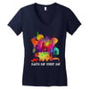 earth day every day Women's V-Neck T-Shirt