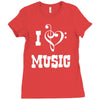 i love music Ladies Fitted T-Shirt