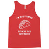 fitness fit taco in my mouth funny food eating healthy exercise gym Tank Top