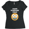i hate everyone today Women's Triblend Scoop T-shirt