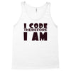 i code therefore i am Tank Top