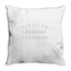 lipstick diamonds champagne Throw Pillow