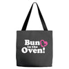 Bun in the Oven with Heart Baby Girl Tote Bags