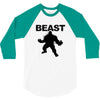 beast muscle guy workout 3/4 Sleeve Shirt