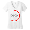 time check Women's V-Neck T-Shirt