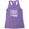 i'm black i read and i know Racerback Tank