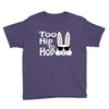 too hip to hop   bunny easter Youth Tee