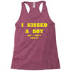 i kissed a boy Racerback Tank