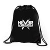 never surrender Drawstring Bags