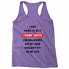 i was going to be a trump voter for halloween but my head wouldn't fit Racerback Tank