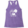 never give up on dreams ladies fitted Racerback Tank