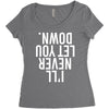 i'll never let you down Women's Triblend Scoop T-shirt