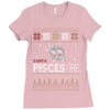 santa pisces christmas ugly t shirts Ladies Fitted T-Shirt