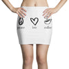 peace love coffee Mini Skirts