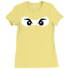 ninja mask eyes martial arts novelty Ladies Fitted T-Shirt