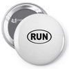 basic running oval Pin-back button