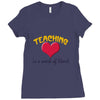 teaching is a work of heart Ladies Fitted T-Shirt