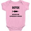 botox expression Baby Bodysuit