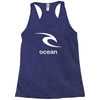 surfing ocean Racerback Tank