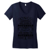 Real Kings Are Born On November 2 Women's V-Neck T-Shirt