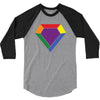 Rainbow LGBT Diamond 3/4 Sleeve Shirt