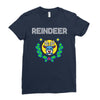 reindeer christmas Ladies Fitted T-Shirt