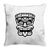 tiki mask hawaiian Throw Pillow