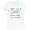 marching band i dont care if sparkly unicorns Ladies Fitted T-Shirt