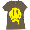melting acid smiley face Ladies Fitted T-Shirt