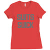 suits suck! t shirt t funny comedy on tv large Ladies Fitted T-Shirt